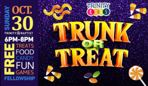Trinity to Host Trunk or Treat Oct. 30th