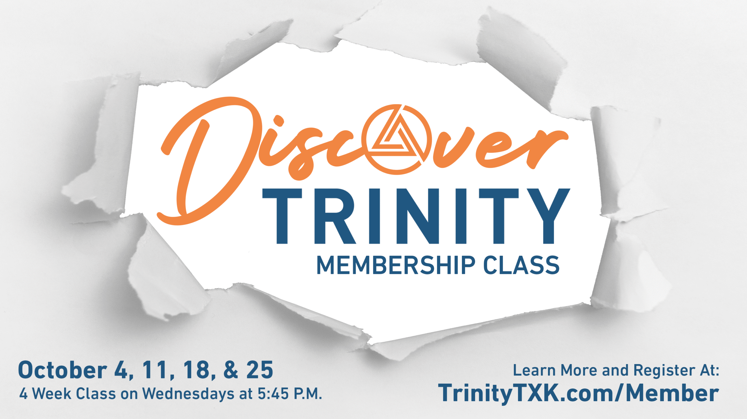 Read more about the article Discover Trinity Membership Class January 1-31, 2024