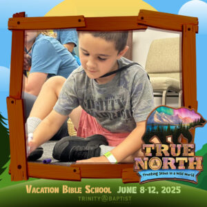 A boy colors during a class at vacation bible school in Texarkana at Trinity Baptist Church.